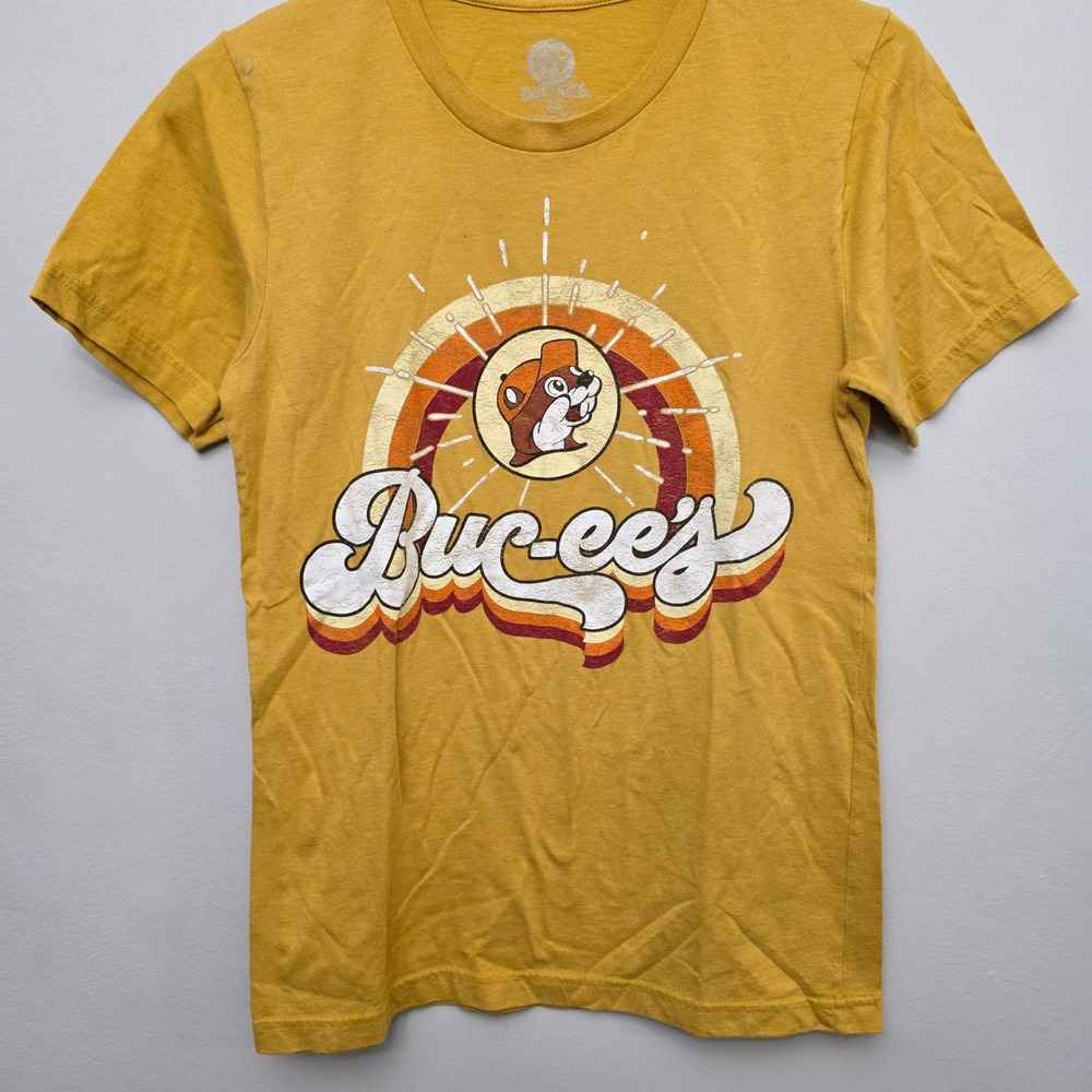 Unisex Buc-ee's Beaver Retro Rainbow Graphic T-Shirt Texas Travel Stop Small‎